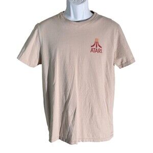 Old Navy Boys Short Sleeve Atari One More Level‎ T-Shirt Beige Large